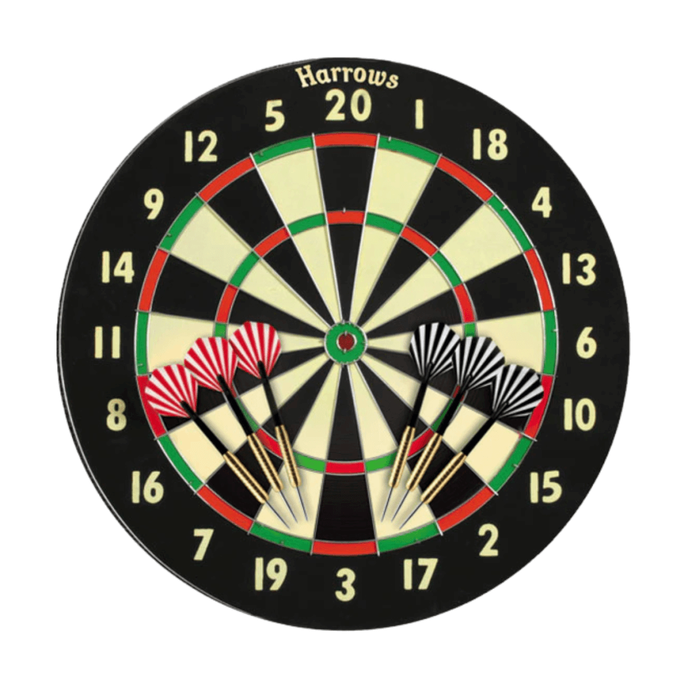 กระดานปาเป้า HARROWS FAMILY DART GAME - DARTBOARD & 6 DARTSN 18